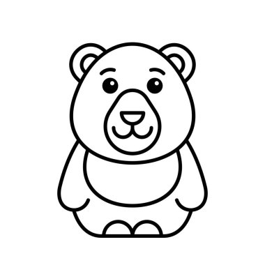 Ayı simgesi. Simge tasarımı. Şablon ögeleri