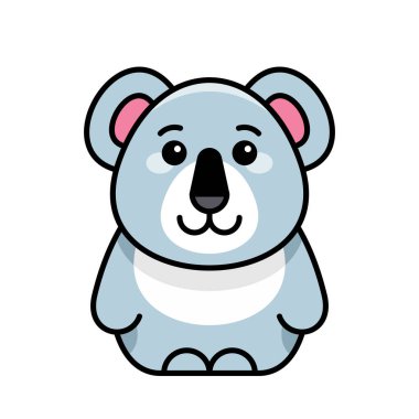 Koala ikonu. Simge tasarımı. Şablon ögeleri