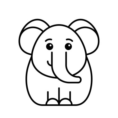 Fil ikonu. Simge tasarımı. Şablon ögeleri