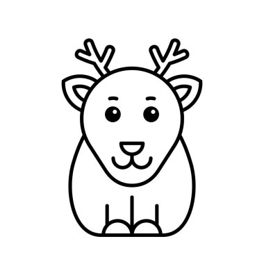 Geyik simgesi. Simge tasarımı. Şablon ögeleri