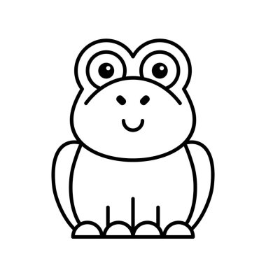 Kurbağa ikonu. Simge tasarımı. Şablon ögeleri