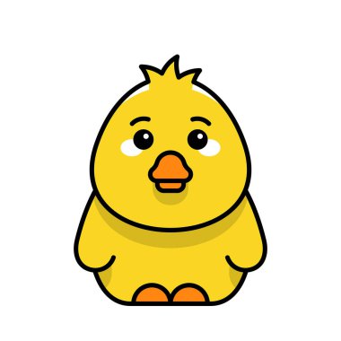 Ördek ikonu. Simge tasarımı. Şablon ögeleri