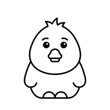 Ördek ikonu. Simge tasarımı. Şablon ögeleri