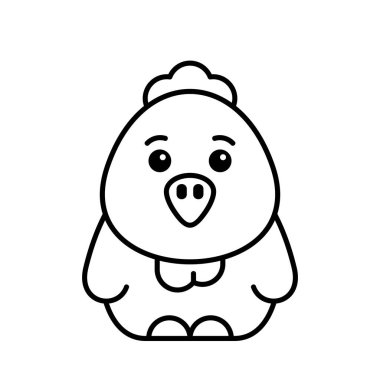 Piliç simgesi. Simge tasarımı. Şablon ögeleri