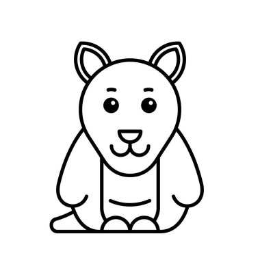 Kanguru ikonu. Simge tasarımı. Şablon ögeleri