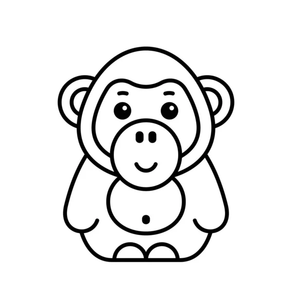 Maymun Simgesi Simge Tasarımı Şablon Ögeleri — Stok Vektör