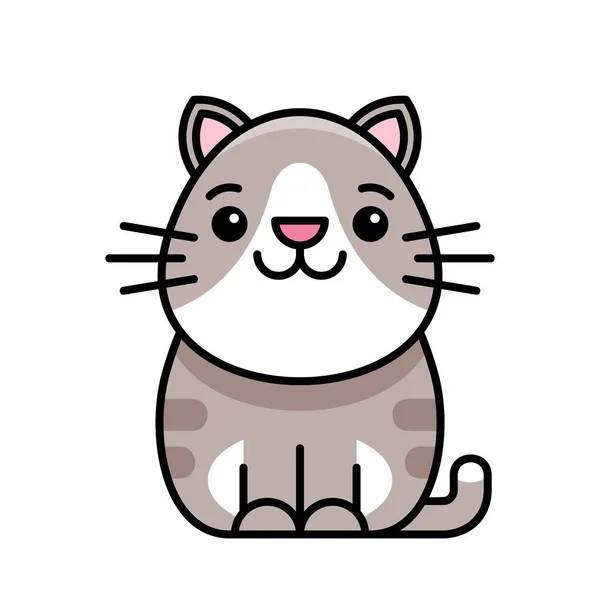 Kedi Ikonu Simge Tasarımı Şablon Ögeleri — Stok Vektör