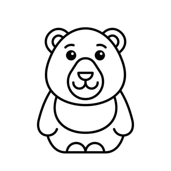 Εικόνα Αρκούδας Σχεδιασμός Εικονιδίων Στοιχεία Προτύπου — Διανυσματικό Αρχείο