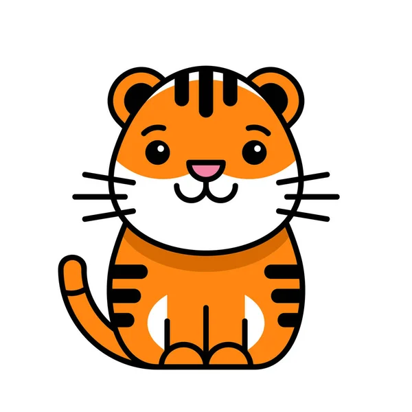 Tiger Ikone Symboldesign Vorlagenelemente — Stockvektor