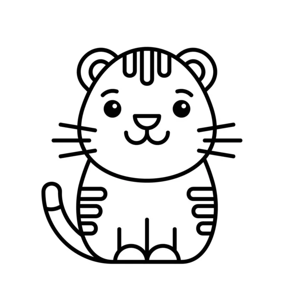 Icône Tigre Icône Design Éléments Modèle — Image vectorielle
