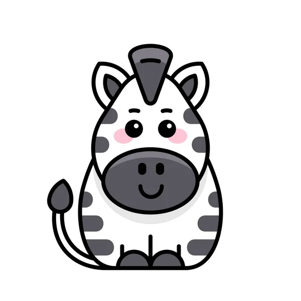 Ikona Zebra Design Ikon Prvky Šablony — Stockový vektor
