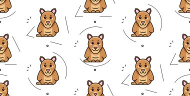 Kangurularla kusursuz bir düzen. Simge tasarımı. Şablon ögeleri