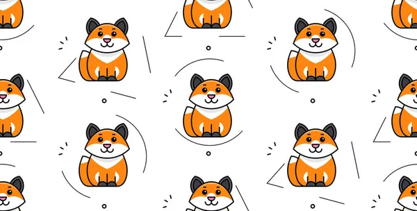 Foxs 바다없는 아이콘 디자인 — 스톡 벡터