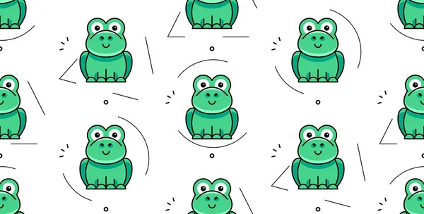 Seamless Pattern Toads Icon Design Template Elements — Stock Vector