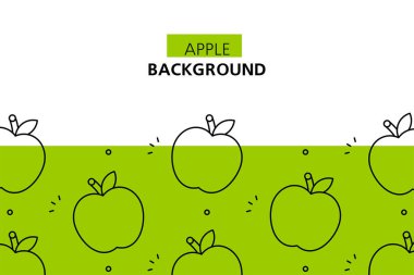 Elma geçmişi. Simge tasarımı. Şablon elementleri beyaz arkaplanda izole