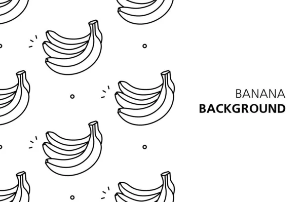 Banana Sfondo Icona Design Elementi Del Modello Isolato Sfondo Bianco — Vettoriale Stock