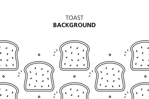 Toast Background Icône Design Éléments Modèle Isolé Sur Fond Blanc — Image vectorielle