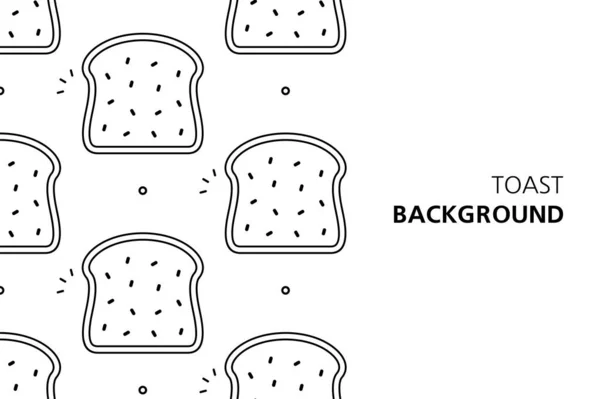 Toast Background Icon Design Template Elements Isolated White Background — Stock Vector