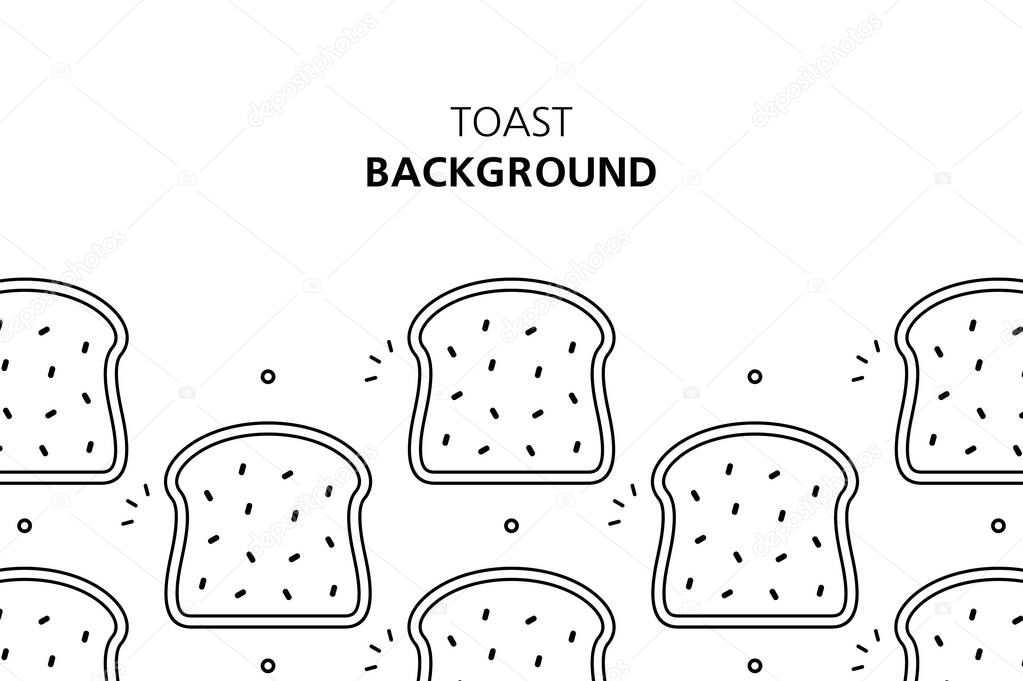 Toast background. Icon design. Template elements. isolated on white background