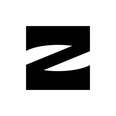 Z harfi logosu. Logo tasarımı. Şablon elementleri Geometrik soyut logo