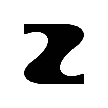 Z harfi logosu. Logo tasarımı. Şablon elementleri Geometrik soyut logo
