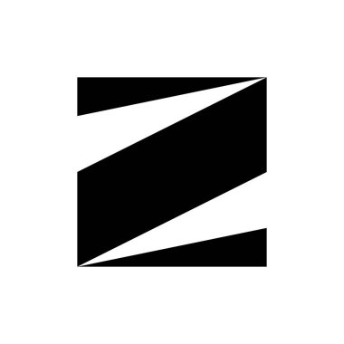 Z harfi logosu. Logo tasarımı. Şablon elementleri Geometrik soyut logo