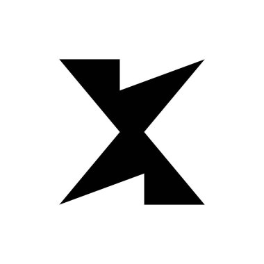 X harfi logosu. Logo tasarımı. Şablon elementleri Geometrik soyut logo
