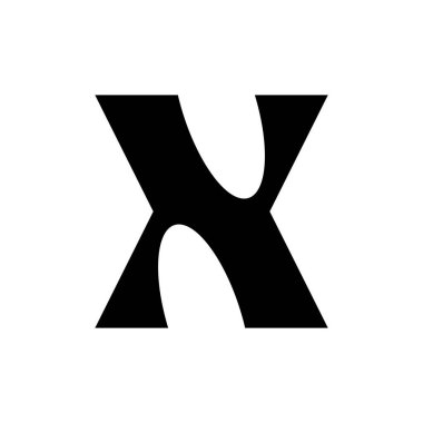 X harfi logosu. Logo tasarımı. Şablon elementleri Geometrik soyut logo