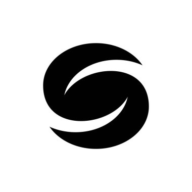 S harfi logosu. Logo tasarımı. Şablon elementleri Geometrik soyut logo