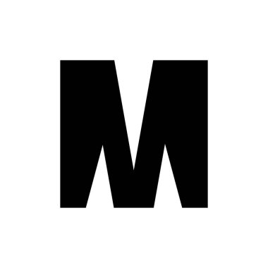 M harfi logosu. Logo tasarımı. Şablon elementleri Geometrik soyut logo