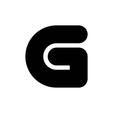 G harfi logosu. Logo tasarımı. Şablon elementleri Geometrik soyut logo