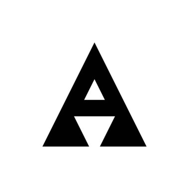 A harfi logosu. Logo tasarımı. Şablon elementleri Geometrik soyut logo