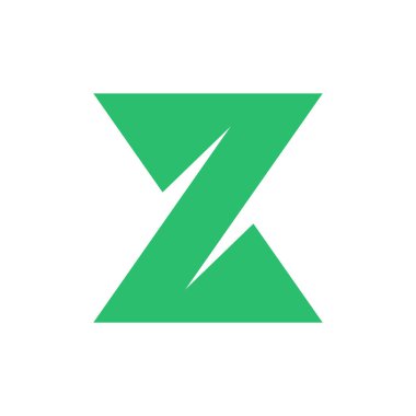 Z harfi logosu. Logo tasarımı. Şablon elementleri Geometrik soyut logo