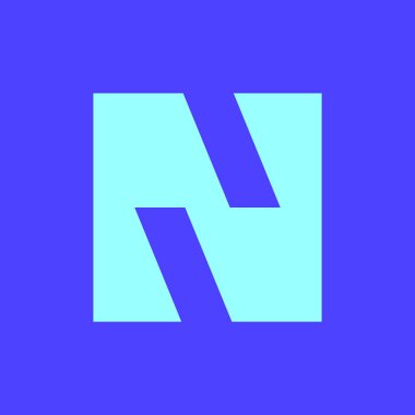 N harfi logosu. Logo tasarımı. Şablon elementleri Geometrik soyut logo