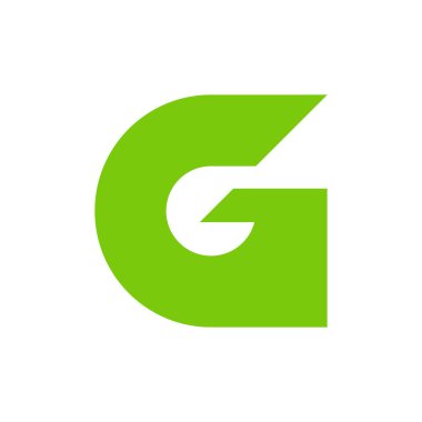 G harfi logosu. Logo tasarımı. Şablon elementleri Geometrik soyut logo
