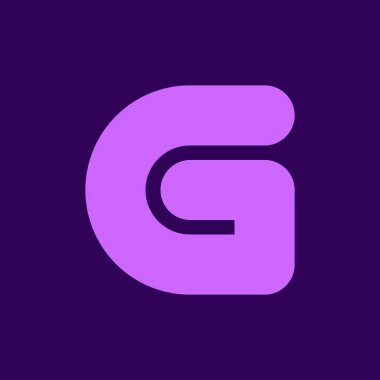 G harfi logosu. Logo tasarımı. Şablon elementleri Geometrik soyut logo