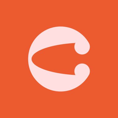 C harfi logosu. Logo tasarımı. Şablon elementleri Geometrik soyut logo