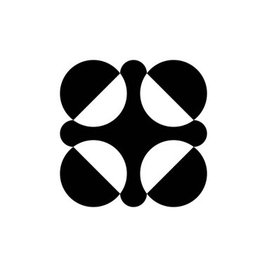 Soyut logo. Logo tasarımı. Şablon elementleri Geometrik soyut logo