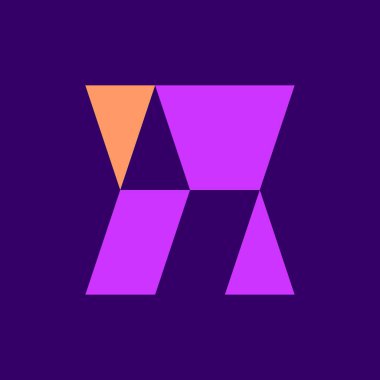 Soyut logo. Logo tasarımı. Şablon elementleri Geometrik soyut logo