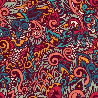 sorunsuz arka plan, çizilmiş doodle süsleme el