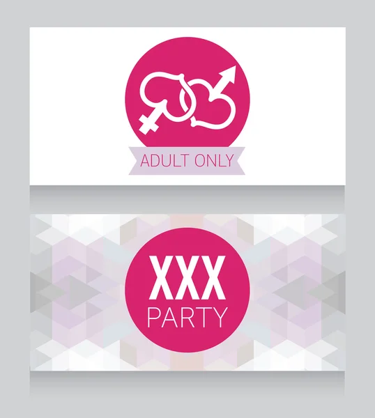 Invitation for adult only party — Stock Vector