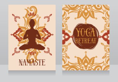 kartları şablonu için yoga merkezine veya yoga stüdyosu