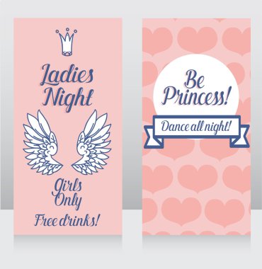 kartları bayanlar parti, şirin pembe tasarımı için