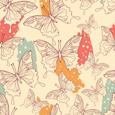 Kelebeklerle kusursuz desen