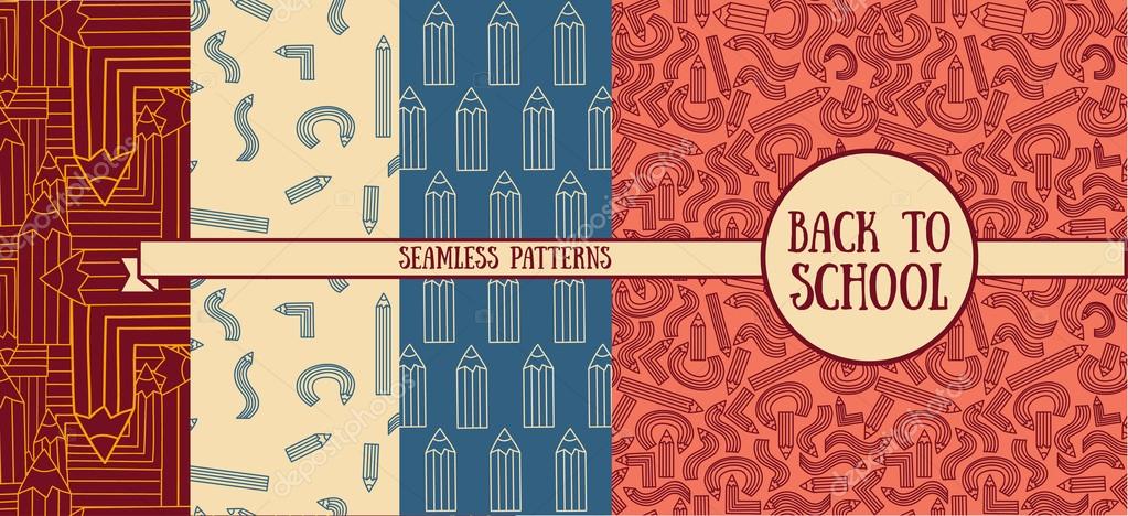 かわいい鉛筆のシームレス テクスチャ ストックベクター C Ghouliirina