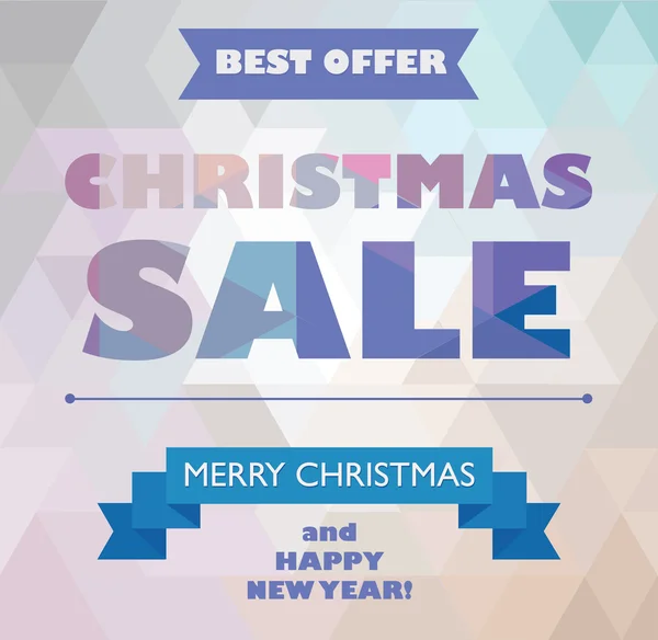 Christmas sale banner, design template — Stock Vector