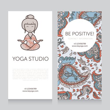Yoga studio kartvizit tasarım şablonu