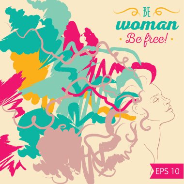 Sanatsal kadın posteri