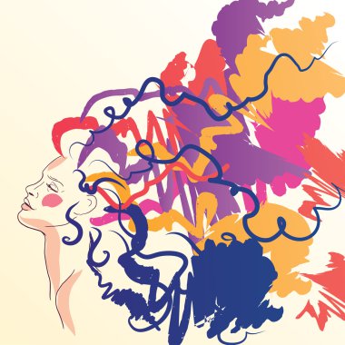 Sanatsal kadın posteri