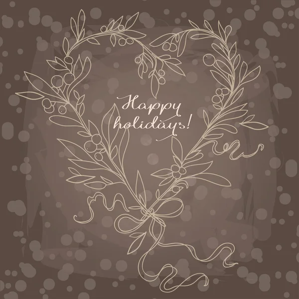 Tarjeta de decoración de Navidad tradicional — Vector de stock